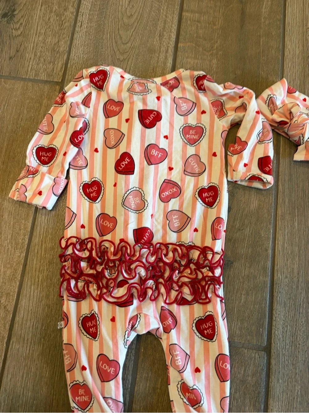 Caden Lane 0-3 Months Valentine's Day Footie & Headband Set